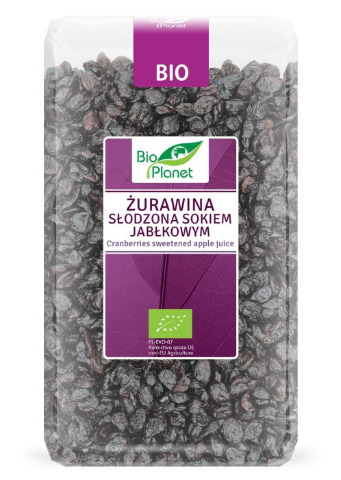 Żurawina słodzona sokiem jabłkowym BIO 1 kg - BIO PLANET