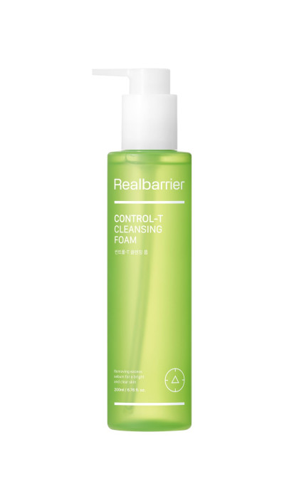Pianka koreańska do twarzy control-t oczyszczająca regulująca wydzielanie sebum 200 ml - REAL BARRIER