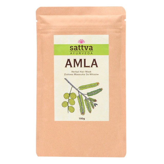 Maseczka ziołowa do włosów amla 100 g - SATTVA (AYURVEDA)