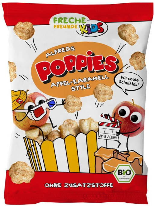 Chrupki kukurydziano - ryżowe o smaku jabłkowo - karmelowym bezglutenowe dla dzieci BIO 40 g - FRECHE FREUNDE (KIDS)