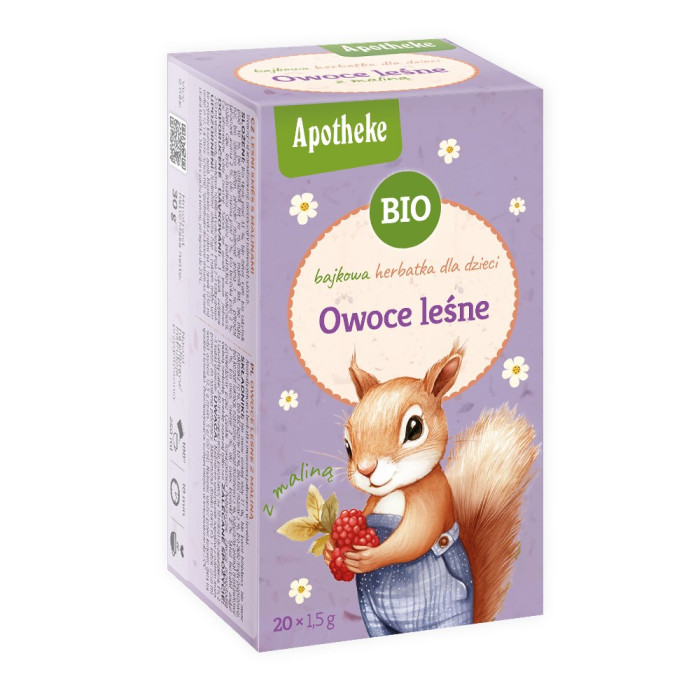 Herbatka bajkowa dla dzieci - owoce leśne z maliną BIO (20 x 1,5 g) 30 g - APOTHEKE