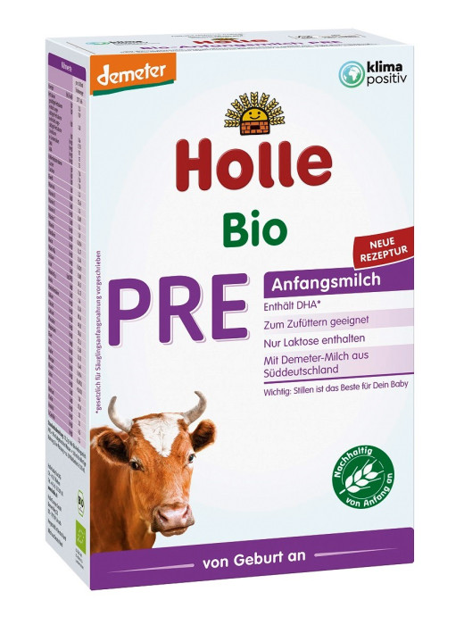 Mleko krowie pre początkowe dla niemowląt demeter BIO 400 g - HOLLE