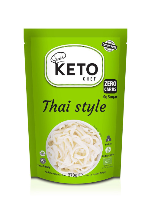 Makaron (konjac) thai style bezglutenowy BIO 270 g (200 g) - KETO CHEF