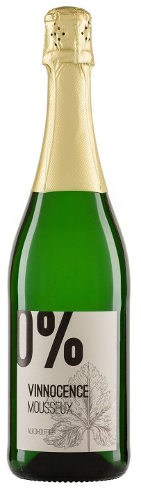 Wino bezalkoholowe białe półsłodkie musujące BIO 750 ml - VINNOCENCE MOUSSEUX