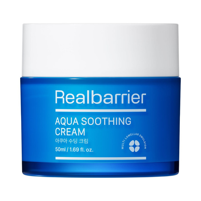 Krem koreański do twarzy aqua soothing intensywnie nawilżająco - KOJĄCY 50 ml - REAL BARRIER