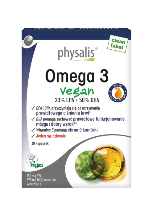 Omega-3 vegan 30 kapsułek - PHYSALIS
