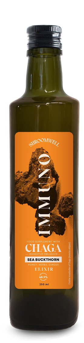 Suplement diety na odporność z chagą i rokitnikiem w płynie 250 ml - SHROOMWELL